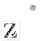 Blume Gemusterter Buchstabe Z Gummistempel (Stempel)