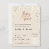 Blume Gender Reveal Baby Shower Einladung (Vorderseite)