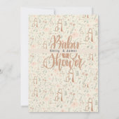 Blume Gender Reveal Baby Shower Einladung (Rückseite)