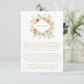 Blume Geo Wedding Card RSVP Karte (Stehend Vorderseite)