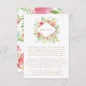 Blume Geo Wedding Card RSVP Karte (Vorne/Hinten)