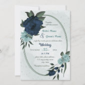 Blume geometrische Hochzeit Einladung (Vorderseite)