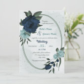 Blume geometrische Hochzeit Einladung (Stehend Vorderseite)