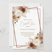 Blume Geometrisches Brautparty | Einladung (Vorderseite)