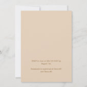 Blume Geometrisches Brautparty | Einladung (Rückseite)