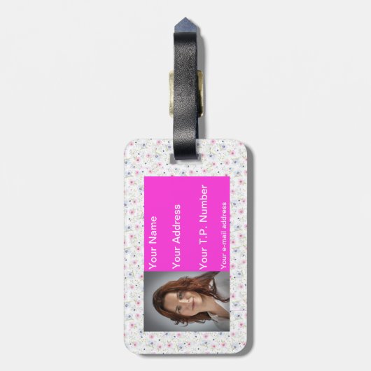 Blume Gepäckanhänger (Rückseite vertikal)