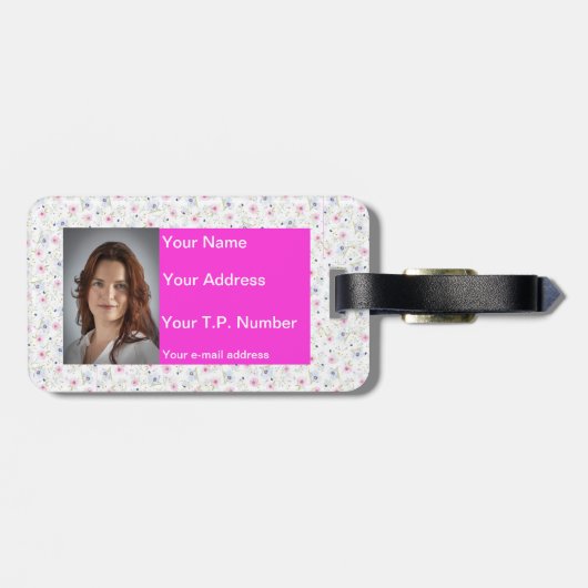 Blume Gepäckanhänger (Rückseite horizontal)