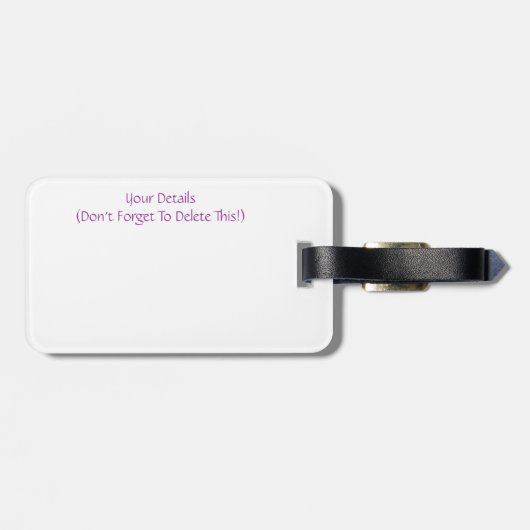 BLUME GEPÄCKANHÄNGER (Rückseite horizontal)