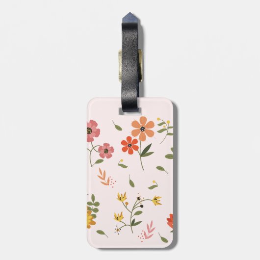 Blume Gepäckanhänger (Rückseite vertikal)