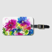 Blume Gepäckmarke Gepäckanhänger (Vorderseite (Horizontal))