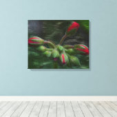Blume Geranium Buds Leinwanddruck (Insitu (Holzboden))