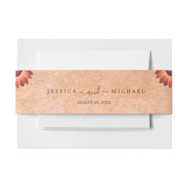 Blume Gerbera auf der Abstrakten Pfirsichhochzeit Einladungsbanderole