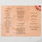 Blume Gerbera auf der Abstrakten Pfirsichhochzeit Flyer (Vorne)