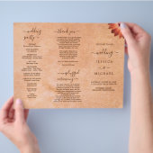 Blume Gerbera auf der Abstrakten Pfirsichhochzeit Flyer (Hand)