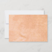 Blume Gerbera auf der Abstrakten Pfirsichhochzeit RSVP Karte (Rückseite)