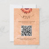 Blume Gerbera auf der Abstrakten Pfirsichhochzeit RSVP Karte (Vorderseite)
