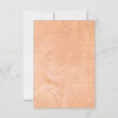 Blume Gerbera auf der Abstrakten Pfirsichhochzeit RSVP Karte (Rückseite)