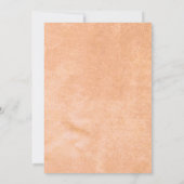 Blume Gerbera auf der Abstrakten Pfirsichhochzeit Save The Date (Rückseite)