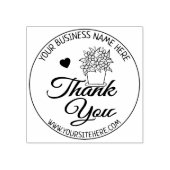 Blume Geschäftsdanken Gummistempel (Prägung)