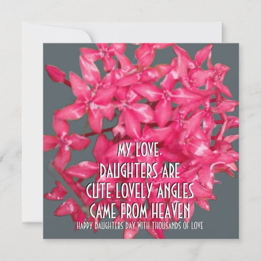 BLUME-GESCHENK FÜR DEN TOCHTERTAG (Vorderseite)