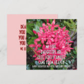 BLUME-GESCHENK FÜR DEN TOCHTERTAG (Vorne/Hinten)