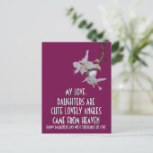 BLUME-GESCHENK FÜR DEN TOCHTERTAG POSTKARTE (Stehend Vorderseite)