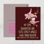 BLUME-GESCHENK FÜR DEN TOCHTERTAG POSTKARTE (Vorne/Hinten)