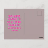 BLUME-GESCHENK FÜR DEN TOCHTERTAG POSTKARTE (Rückseite)