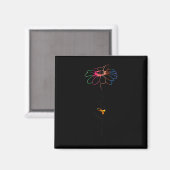 Blume - Geschenk für Multiple Sklerose Magnet (Vorderseite/Rückseite)