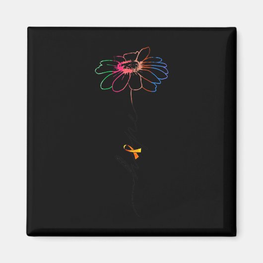 Blume - Geschenk für Multiple Sklerose Magnet (Vorne)