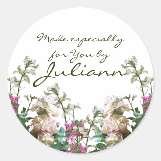 Blume/Geschenkmarke Runder Aufkleber (Vorderseite)