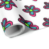 Blume Geschenkpapier (Rolleneckpunkt)