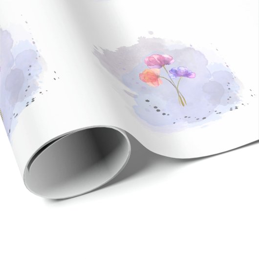 Blume Geschenkpapier (Rolleneckpunkt)