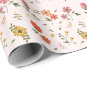 Blume Geschenkpapier (Rolleneckpunkt)