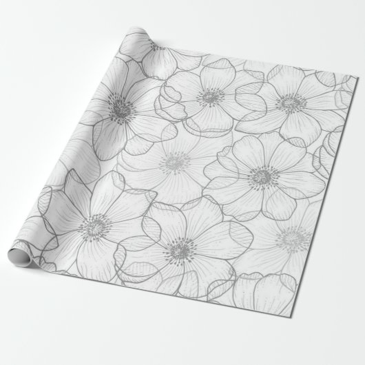 Blume Geschenkpapier (Ungerollt)