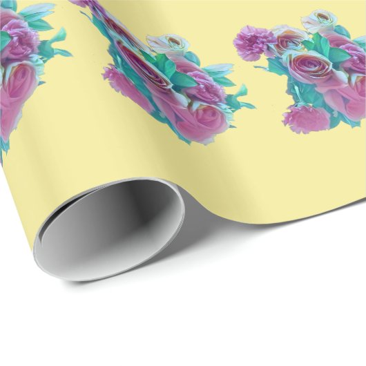 Blume Geschenkpapier (Rolleneckpunkt)