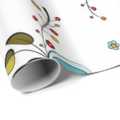 Blume Geschenkpapier (Rolleneckpunkt)