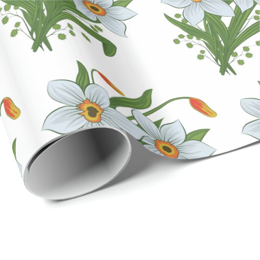 Blume Geschenkpapier (Rolleneckpunkt)