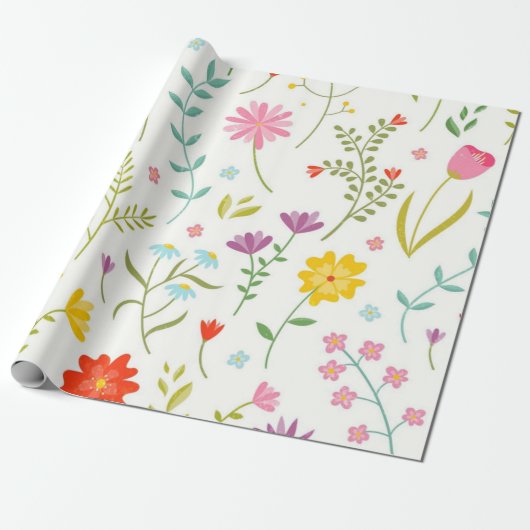 Blume Geschenkpapier (Ungerollt)