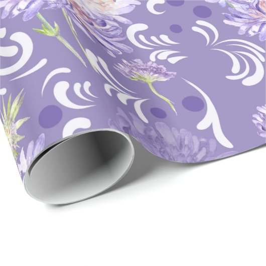 Blume Geschenkpapier (Rolleneckpunkt)