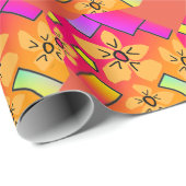 Blume Geschenkpapier (Rolleneckpunkt)