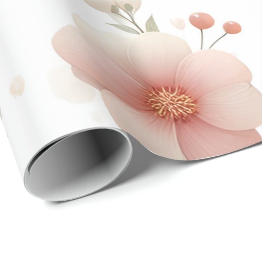 Blume Geschenkpapier (Rolleneckpunkt)