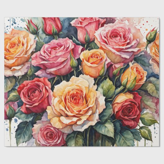 Blume Geschenkpapier (Flach)