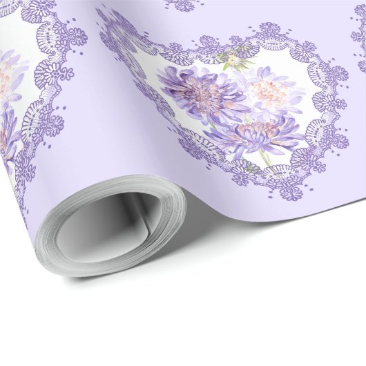 Blume Geschenkpapier (Rolleneckpunkt)