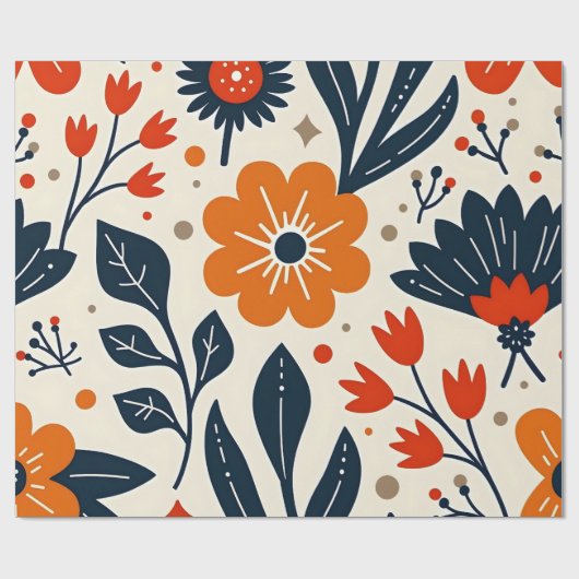 Blume Geschenkpapier (Flach)