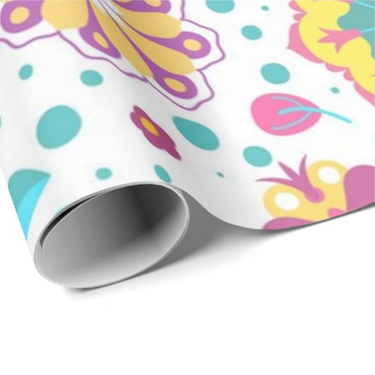 Blume Geschenkpapier (Rolleneckpunkt)