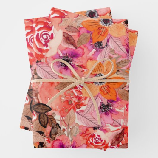Blume Geschenkpapier Set (Beispiel)