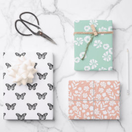 Blume Geschenkpapier Set