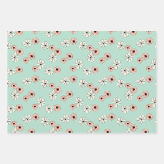 Blume Geschenkpapier Set (Vorderseite 3)