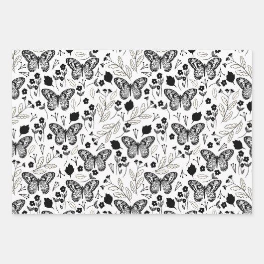 Blume Geschenkpapier Set (Vorderseite)